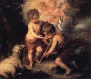 Bartolome Esteban Murillo Infant Christ Offering a Drink of Water to St.Fohn USA oil painting artist